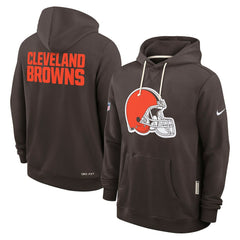 Cleveland Browns Sideline Standard Issue Initial Home Dri-FIT Hoodie - Brown | Nike for sale