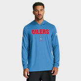 Tennessee Titans Sideline Oilers Throwback Dri-FIT Long Sleeve Hoodie T-Shirt - Light Blue | Nike outlet