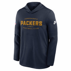 Green Bay Packers The 1923 Classic Pass Accuracy Dri-FIT Long Sleeve Hoodie T-Shirt - Navy | Nike outlet