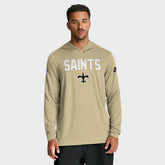 New Orleans Saints Sideline Pass Accuracy Dri-FIT Long Sleeve Hoodie T-Shirt - Gold | Nike sale