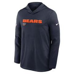Chicago Bears Sideline Pure Fury Performance Long Sleeve Hoodie T-Shirt - Navy | Nike online