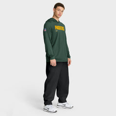 Green Bay Packers Sideline Pure Fury Performance Long Sleeve Hoodie T-Shirt - Green | Nike discount