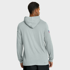 Las Vegas Raiders Sideline Pure Fury Performance Long Sleeve Hoodie T-Shirt - Silver | Nike sale