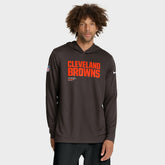 Cleveland Browns Sideline Pure Fury Performance Long Sleeve Hoodie T-Shirt - Brown | Nike discount