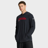 Houston Texans Sideline Pure Fury Performance Long Sleeve Hoodie T-Shirt - Navy | Nike for sale