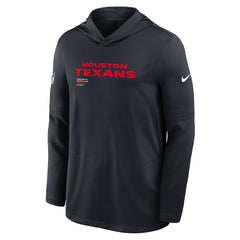 Houston Texans Sideline Pure Fury Performance Long Sleeve Hoodie T-Shirt - Navy | Nike for sale