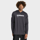 Dallas Cowboys Sideline Pure Fury Performance Long Sleeve Hoodie T-Shirt - Anthracite | Nike cheap