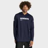 Dallas Cowboys Sideline Pure Fury Performance Long Sleeve Hoodie T-Shirt - Navy | Nike sale