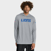 Detroit Lions Sideline Pure Fury Performance Long Sleeve Hoodie T-Shirt - Gray | Nike sale