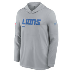 Detroit Lions Sideline Pure Fury Performance Long Sleeve Hoodie T-Shirt - Gray | Nike sale