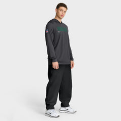 Green Bay Packers Sideline Pure Fury Performance Long Sleeve Hoodie T-Shirt - Anthracite | Nike outlet