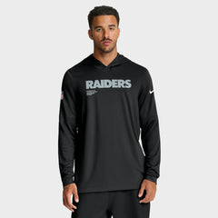 Las Vegas Raiders Sideline Pure Fury Performance Long Sleeve Hoodie T-Shirt - Black | Nike discount