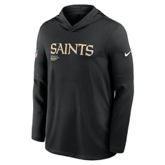 New Orleans Saints Sideline Pure Fury Performance Long Sleeve Hoodie T-Shirt - Black | Nike for sale