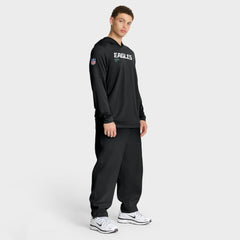 Philadelphia Eagles Sideline Pure Fury Performance Long Sleeve Hoodie T-Shirt - Black | Nike for sale