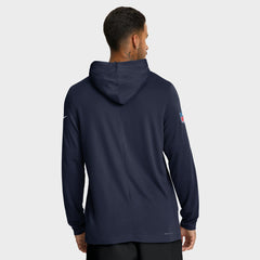 Seattle Seahawks Sideline Pure Fury Performance Long Sleeve Hoodie T-Shirt - College Navy | Nike online