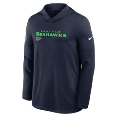 Seattle Seahawks Sideline Pure Fury Performance Long Sleeve Hoodie T-Shirt - College Navy | Nike online