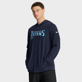 Tennessee Titans Sideline Pure Fury Performance Long Sleeve Hoodie T-Shirt - Navy | Nike online
