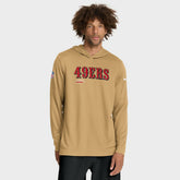 San Francisco 49ers Sideline Pure Fury Performance Long Sleeve Hoodie T-Shirt - Gold | Nike outlet
