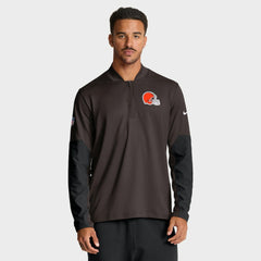 Cleveland Browns Sideline Dri-FIT Half-Zip Pullover - Brown | Nike cheap