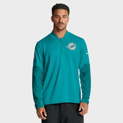 Miami Dolphins Sideline Dri-FIT Half-Zip Pullover - Aqua | Nike on sale