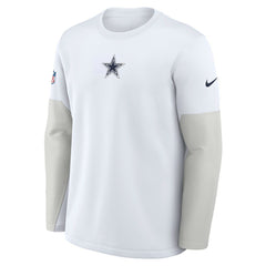 Dallas Cowboys Sideline Coach Therma-FIT Long Sleeve T-Shirt - White | Nike cheap