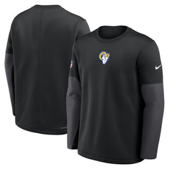 Los Angeles Rams Sideline Coach Therma-FIT Long Sleeve T-Shirt - Black | Nike for sale