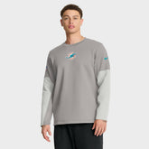 Miami Dolphins Sideline Coach Therma-FIT Long Sleeve T-Shirt - Gray | Nike for sale
