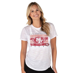 San Francisco 49ers Concepts Sport Women's Infuse Lightweight Slub Knit Top - White on sale