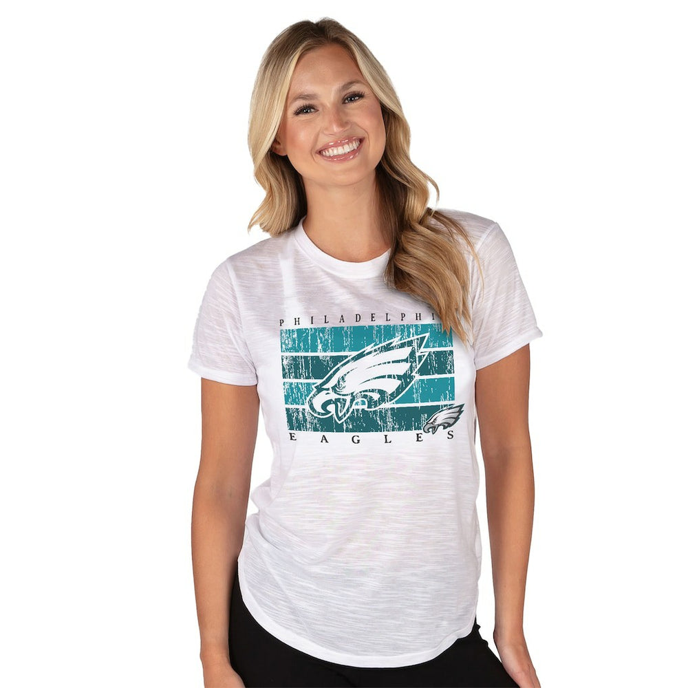 Philadelphia Eagles Concepts Sport Women's Infuse Lightweight Slub Knit Top - White outlet
