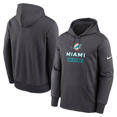 Miami Dolphins Toss Sweep Performance Pullover Hoodie - Anthracite | Nike online