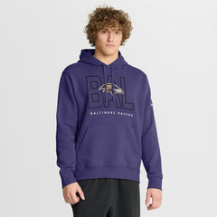 Baltimore Ravens Busted Play Club Fleece Pullover Hoodie - Purple | Nike for sale