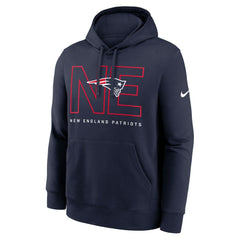 New England Patriots Busted Play Club Fleece Pullover Hoodie - Navy | Nike for sale