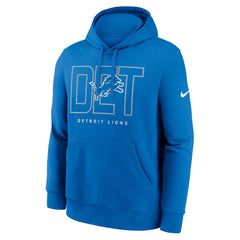 Detroit Lions Busted Play Club Fleece Pullover Hoodie - Blue | Nike outlet
