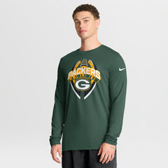 Green Bay Packers Primetime Legend Icon Performance Long Sleeve T-Shirt - Green | Nike for sale