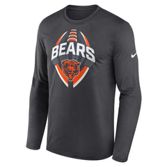 Chicago Bears Primetime Legend Icon Performance Long Sleeve T-Shirt - Anthracite | Nike outlet