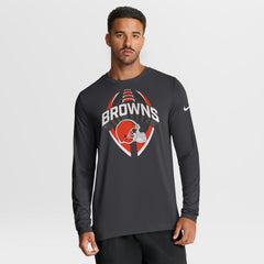 Cleveland Browns Primetime Legend Icon Performance Long Sleeve T-Shirt - Anthracite | Nike sale