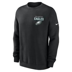 Philadelphia Eagles Primetime Club Fleece Pullover Sweatshirt - Black | Nike online
