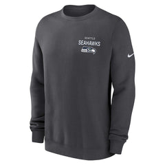 Seattle Seahawks Primetime Club Fleece Pullover Sweatshirt - Anthracite | Nike on sale