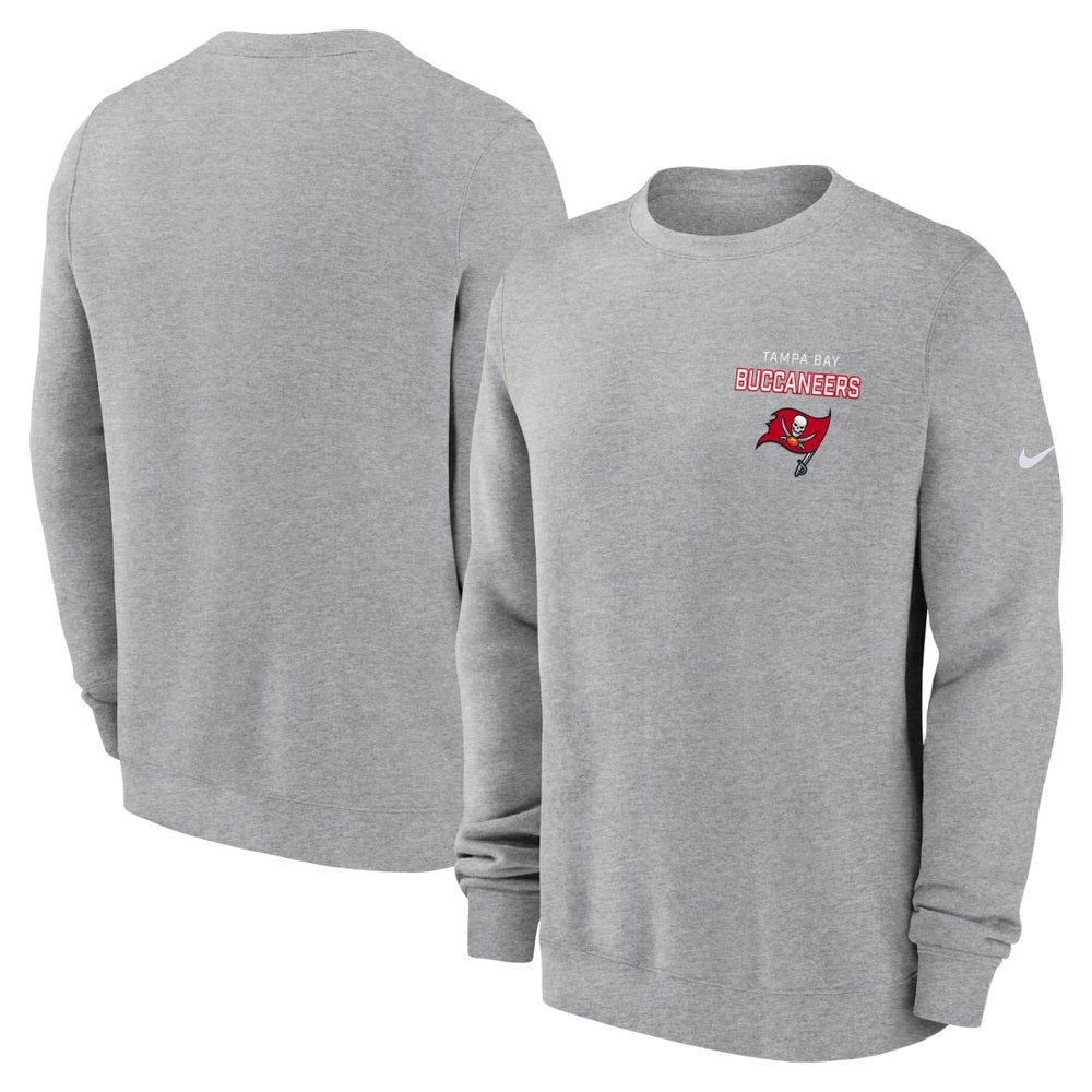 Tampa Bay Buccaneers Primetime Club Fleece Pullover Sweatshirt - Heather Gray | Nike on sale