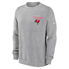 Tampa Bay Buccaneers Primetime Club Fleece Pullover Sweatshirt - Heather Gray | Nike on sale