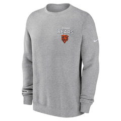 Chicago Bears Primetime Club Fleece Pullover Sweatshirt - Heather Gray | Nike sale