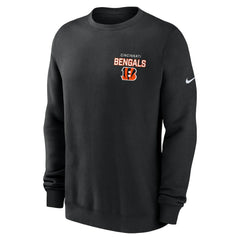 Cincinnati Bengals Primetime Club Fleece Pullover Sweatshirt - Black | Nike outlet