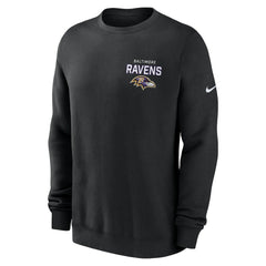 Baltimore Ravens Primetime Club Fleece Pullover Sweatshirt - Black | Nike on sale