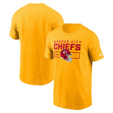 Kansas City Chiefs Primetime Helmet Essential T-Shirt - Gold | Nike for sale