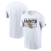 New Orleans Saints Primetime Helmet Essential T-Shirt - White | Nike outlet