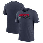 New England Patriots Long Pass Tri-Blend T-Shirt - Heather Navy | Nike on sale