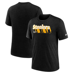 Pittsburgh Steelers Long Pass Tri-Blend T-Shirt - Heather Navy | Nike online