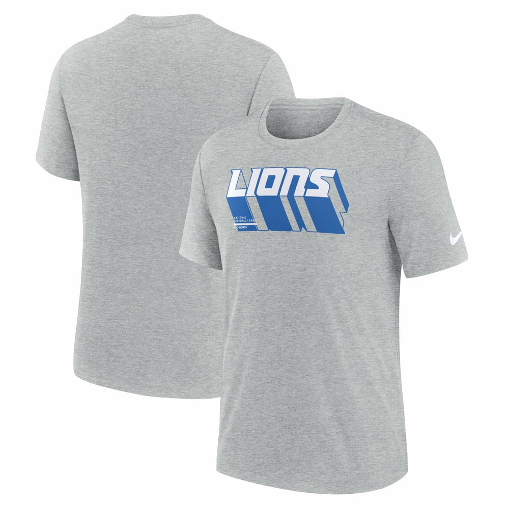 Detroit Lions Long Pass Tri-Blend T-Shirt - Heather Gray | Nike sale