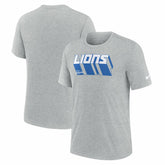 Detroit Lions Long Pass Tri-Blend T-Shirt - Heather Gray | Nike sale