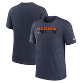 Chicago Bears Long Pass Tri-Blend T-Shirt - Heather Navy | Nike outlet